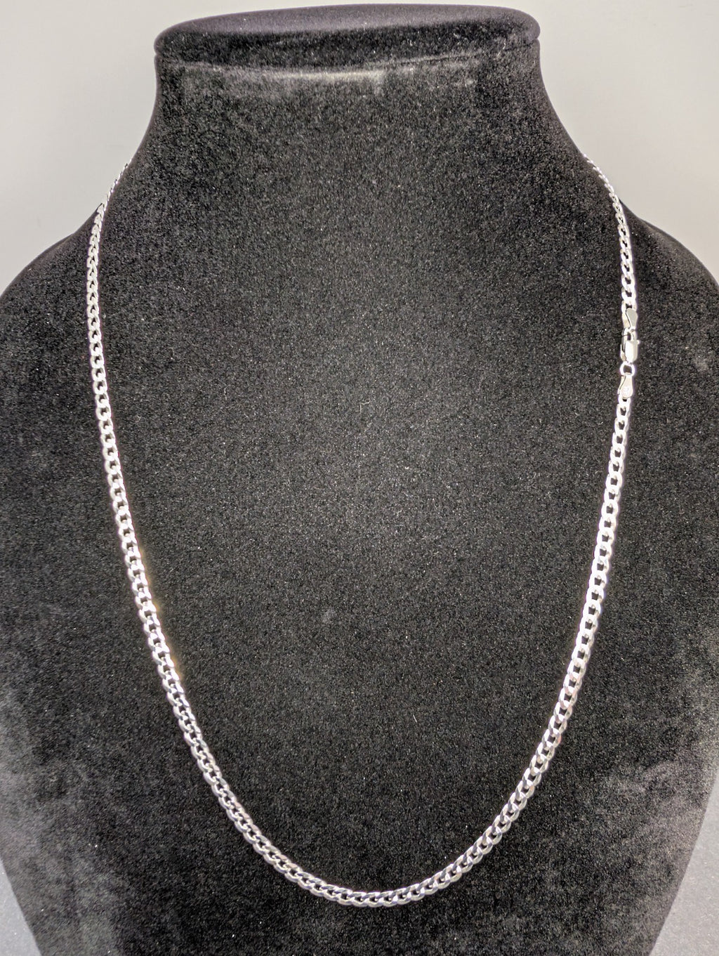 Solid 925 Italian Sterling Silver 24" 4.0mm Flat Cuban Necklace