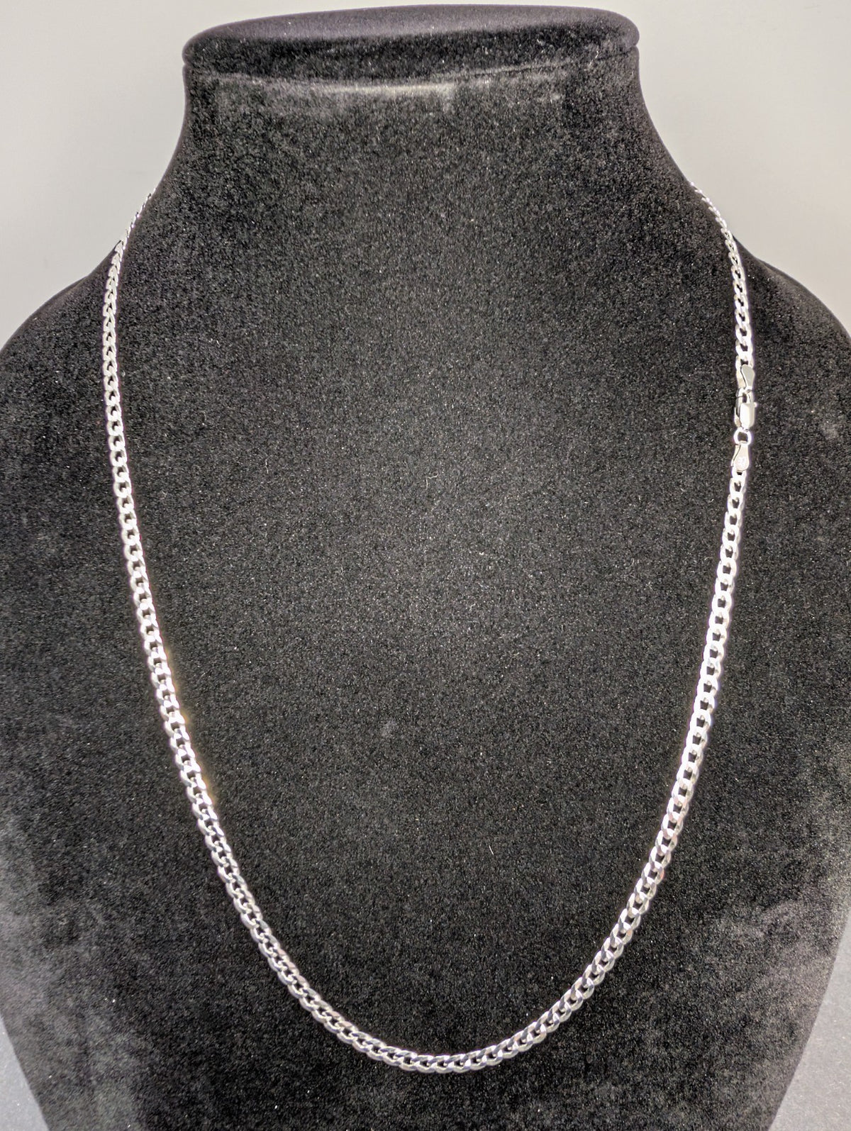Solid 925 Italian Sterling Silver 24" 4.0mm Flat Cuban Necklace