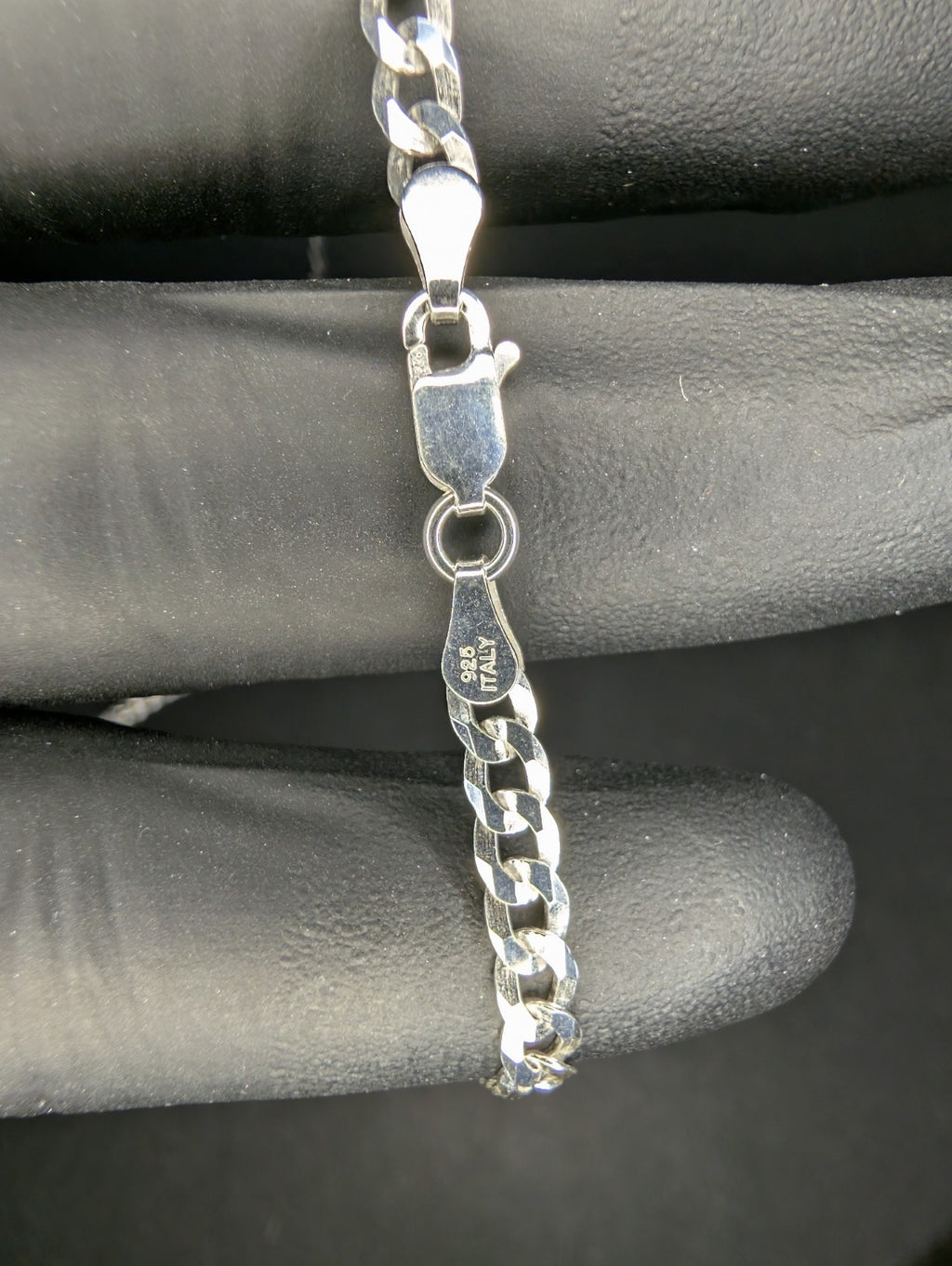 Solid 925 Italian Sterling Silver 20" 4.0mm Flat Cuban Necklace