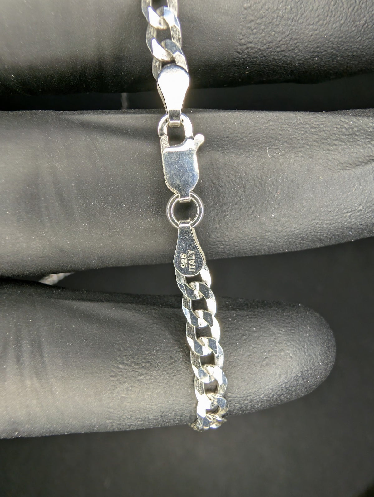 Solid 925 Italian Sterling Silver 20" 4.0mm Flat Cuban Necklace