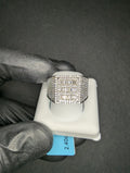 Solid 925 Sterling Silver Iced Out VVS D Baguette Moissanite Bling Ring Size 9