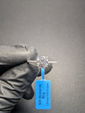 Solid 925 Sterling Silver VVS D Moissanite Solitaire with Eternity Ring Size 7