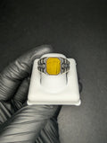 Solid 925 Sterling Silver Tiger Eye Signet Ring Size 11