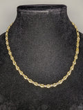 Gold over Solid 925 Sterling Silver 6.0mm 20” Puffed Mariner Necklace