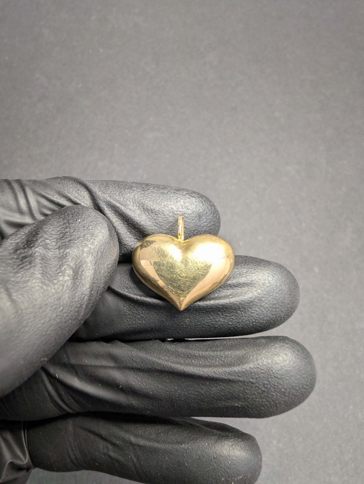 Vintage 14k Yellow Gold Puffed Heart Pendant
