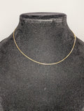 Solid 14k Italian Yellow Gold 16in .8mm Box Link Necklace