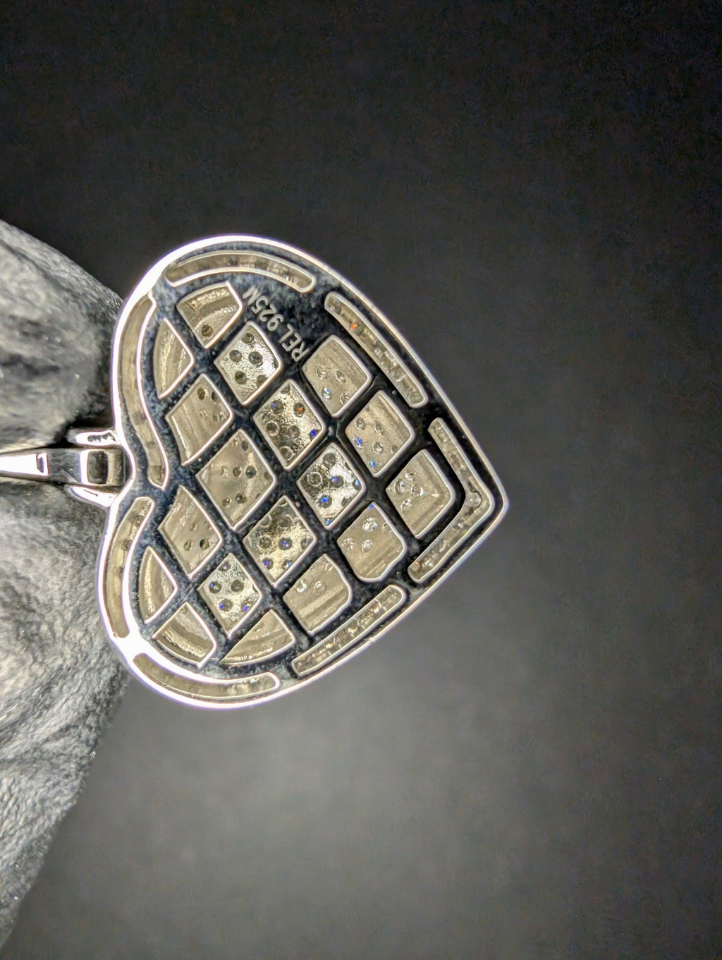 Solid 925 Sterling Silver Iced Out VVS D Color Moissanite Heart Pendant