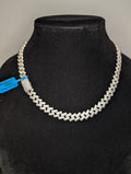 Solid 925 Sterling Silver Iced Out VVS Moissanite 18in 10mm Monaco Cuban Chain