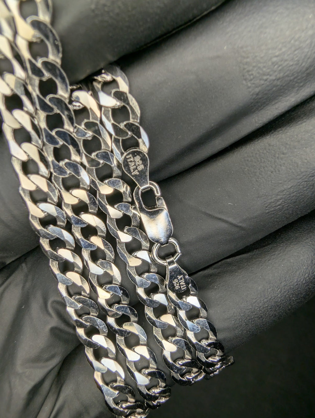Solid 925 Italian Sterling Silver 16" 5.5mm Flat Cuban Necklace
