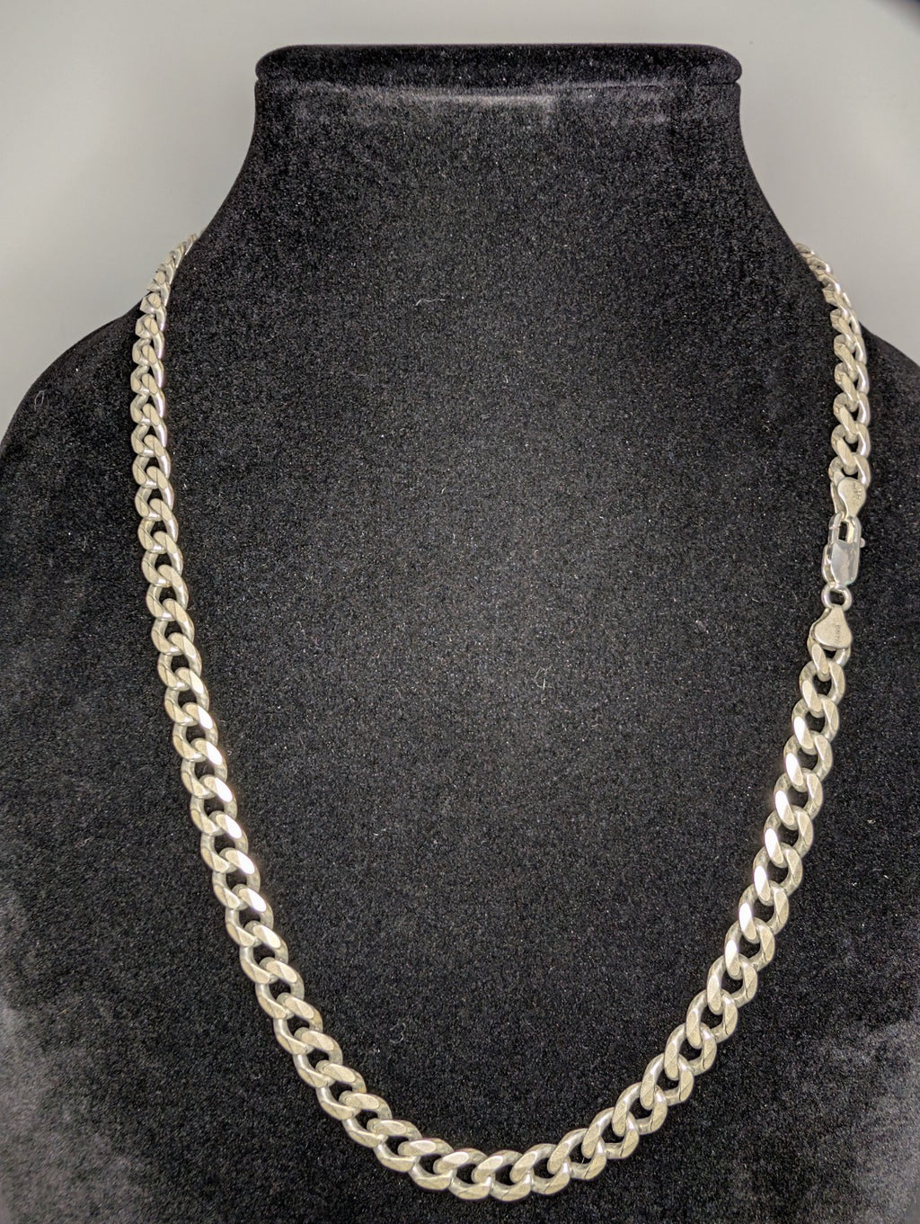 Solid 925 Italian Sterling Silver 24in 8.0mm Heavy Miami Cuban Chain Necklace
