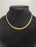 Gold Over Solid 925 Italian Sterling Silver Milor 17” 5.5mm Omega Necklace