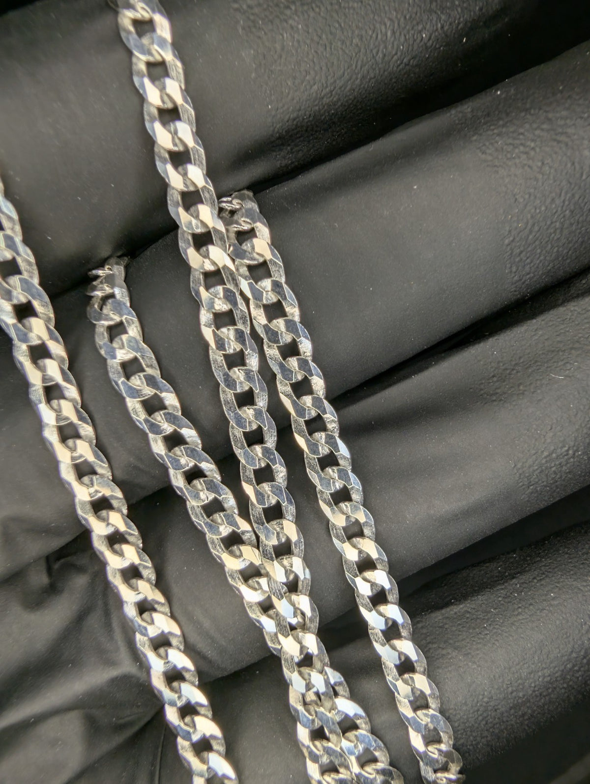 Solid 925 Italian Sterling Silver 20" 4.0mm Flat Cuban Necklace