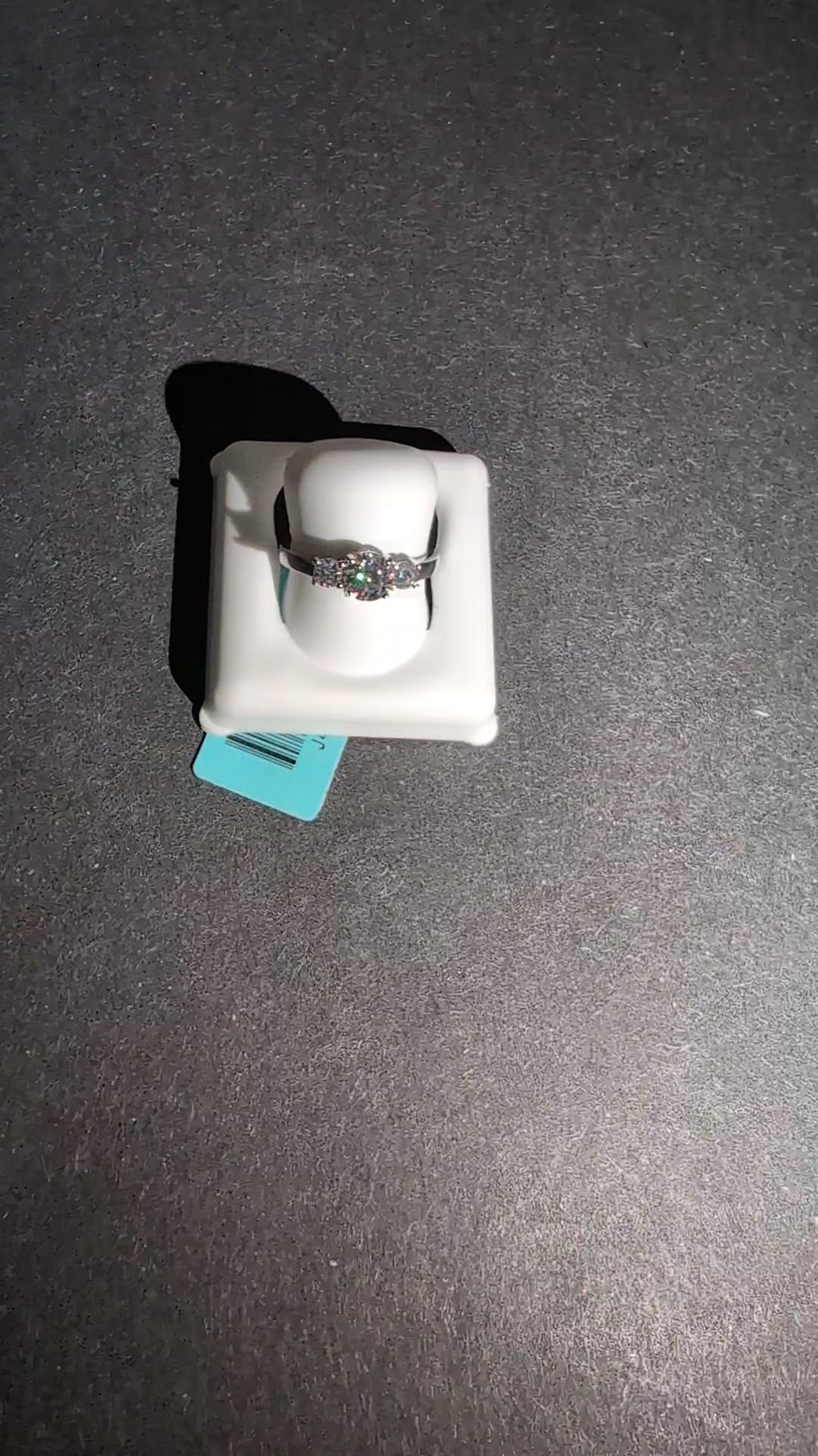 Solid 925 Silver VVS D Moissanite 3 Stone Past Present Future Ring Size 5