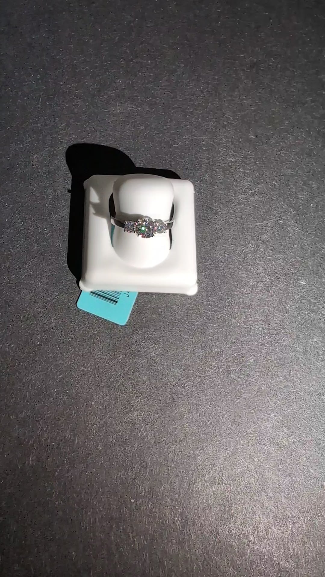 Solid 925 Silver VVS D Moissanite 3 Stone Past Present Future Ring Size 5