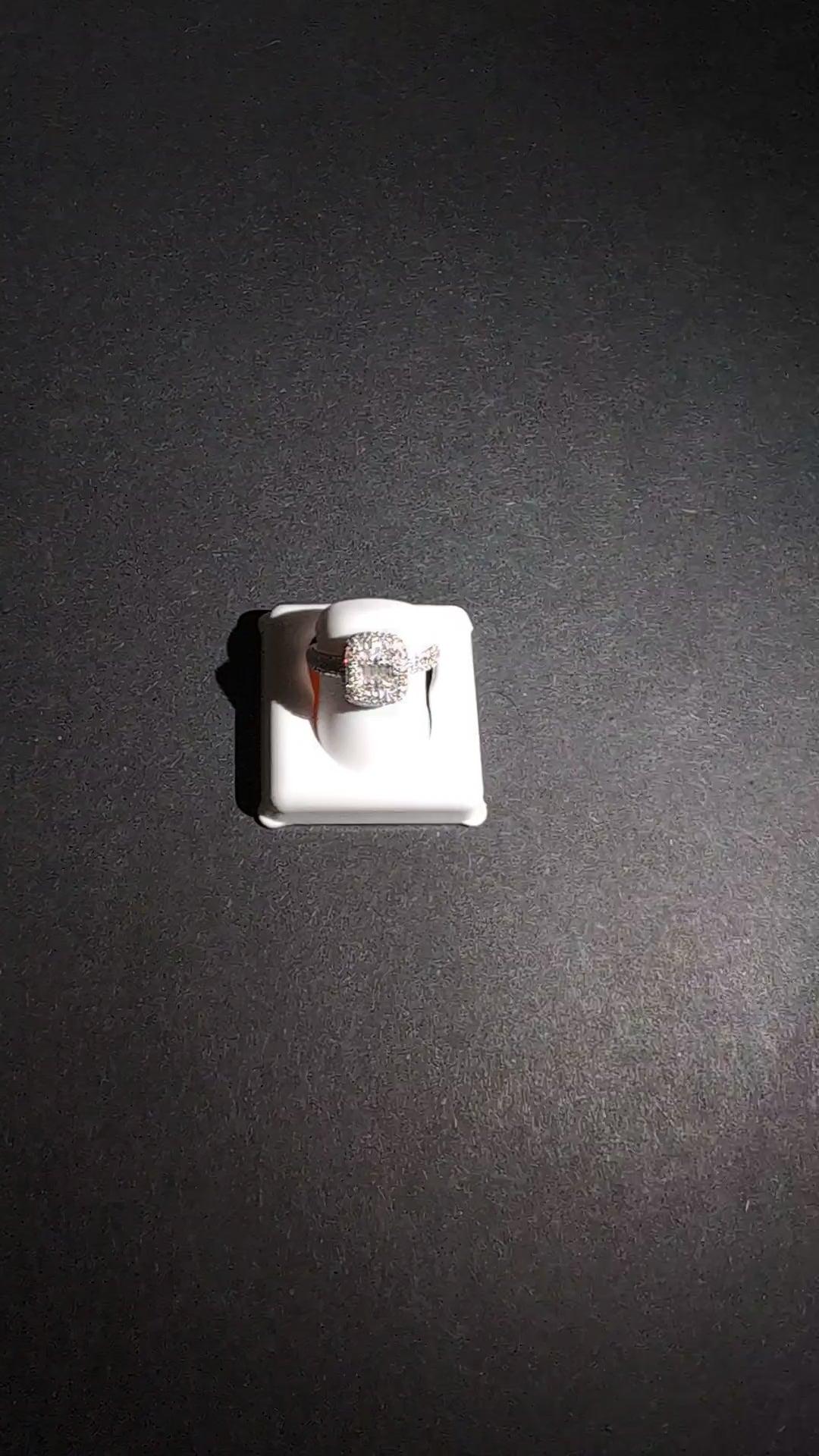 Solid 925 Silver VVSD Baguette and Round Moissanite Cluster Cocktail Ring Size 7