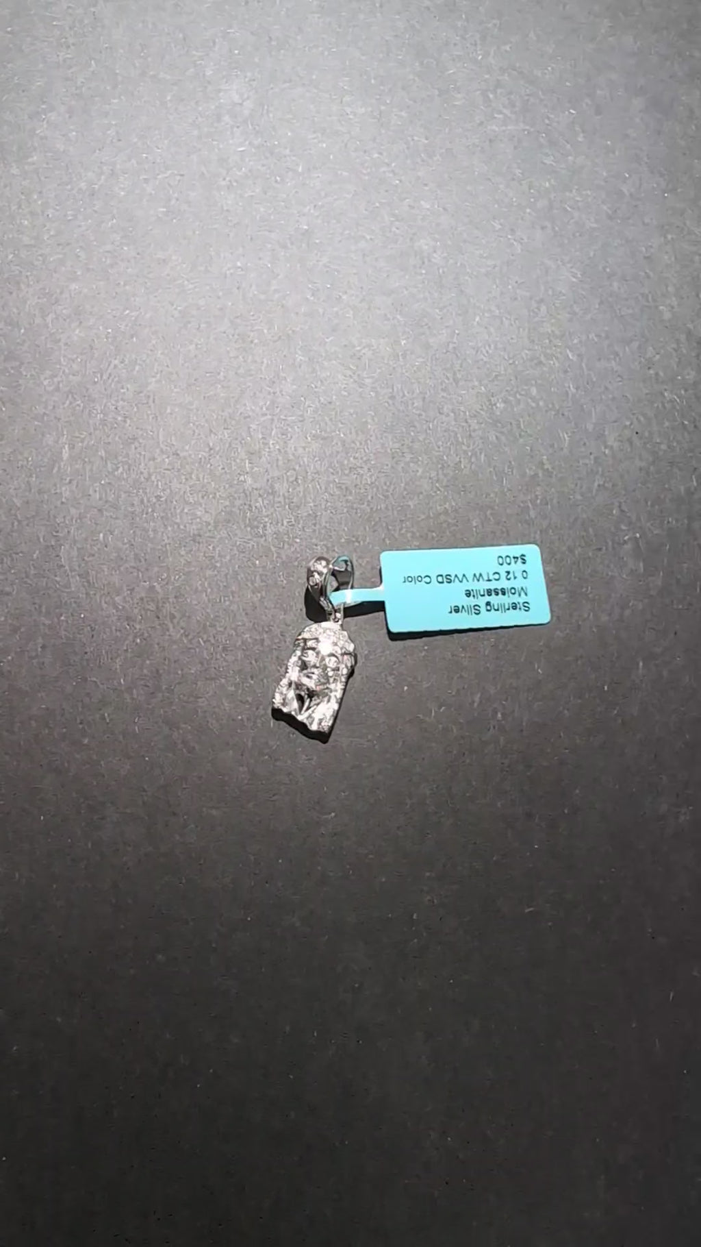 Solid 925 Sterling Silver Iced Out VVS D Moissanite Jesus Piece Pendant
