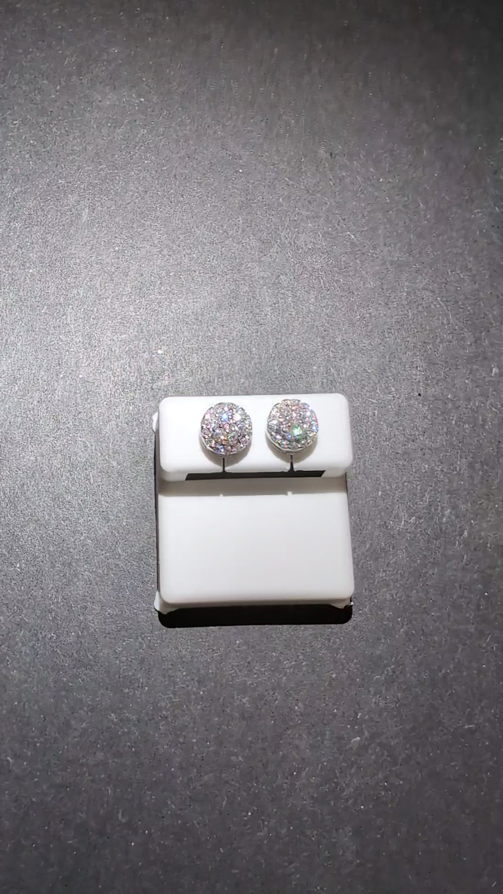 Solid 925 Sterling Silver VVS D Moissanite 9.2mm Step Up Honeycomb Halo Studs