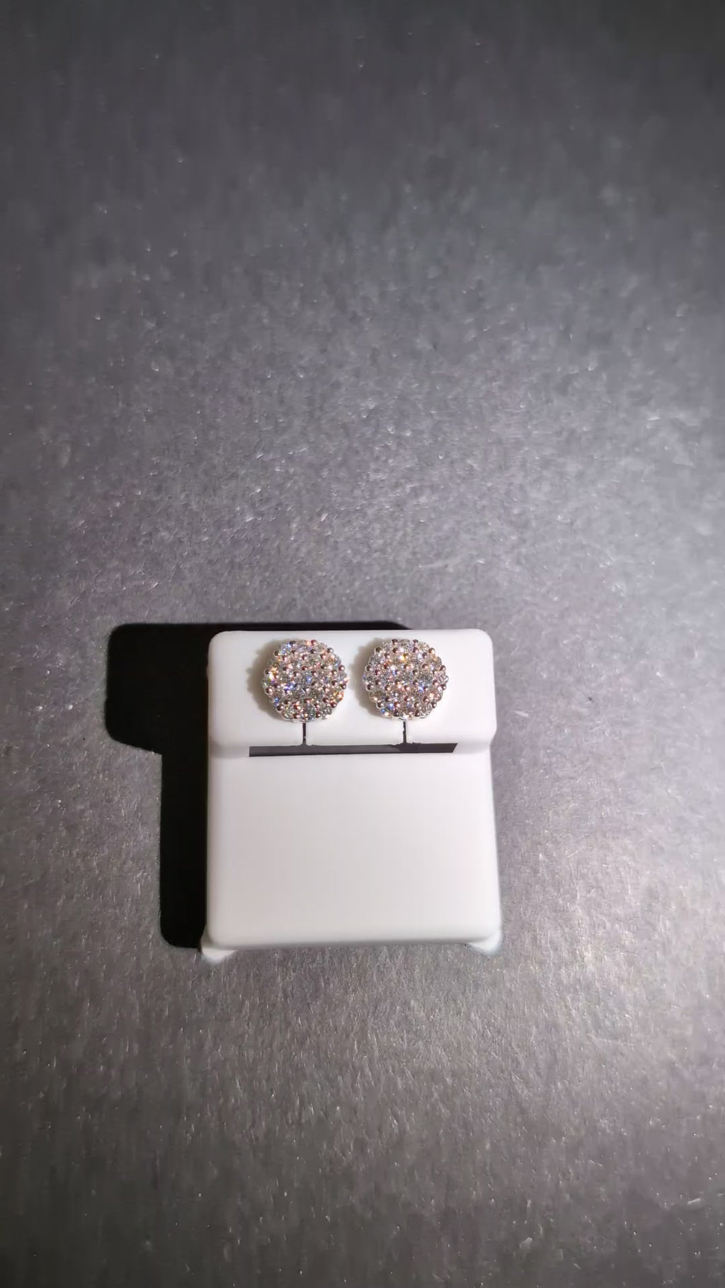 Solid 925 Sterling Silver VVS D Moissanite 9.5mm Hexagon Cluster Studs